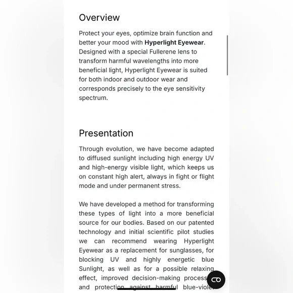 👓 Bioptron 👓Tesla LightWear Hyperlight Eyewear, black TLW-001BL - Picture 15 of 17